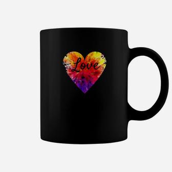 Love Heart Valentine Day Colored Prismatic Coffee Mug - Monsterry DE