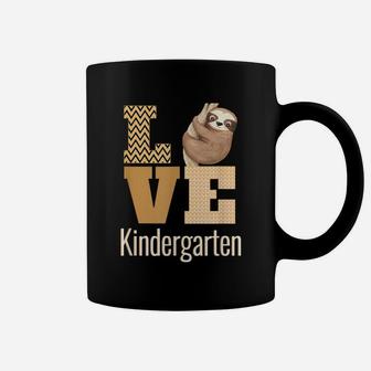 Love Kindergarten Sloth Kinder Teacher Gift Coffee Mug | Crazezy AU