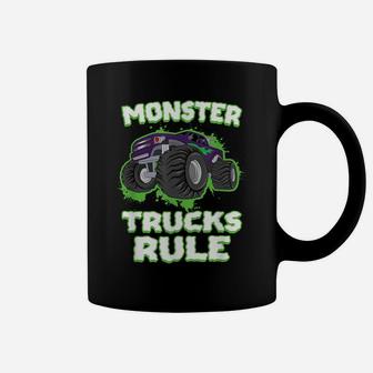 Love Monster Trucks For Boys & Birthday Party Monster Truck Coffee Mug | Crazezy