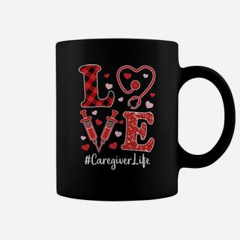 Love Nurse Valentine Caregiver Life Coffee Mug - Monsterry