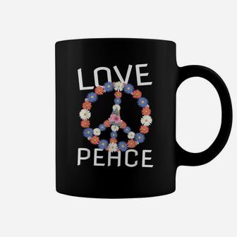 Love Peace Freedom Flower 60S 70S Peace Sign Tee Shirt Coffee Mug | Crazezy DE