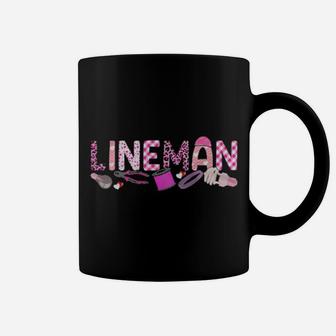 Love Pink Lineman Happy Valentine Day Awesome Funny Coffee Mug - Monsterry AU