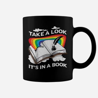 Love Reading Love Rainbows Gift Retro Rainbow Design Raglan Baseball Tee Coffee Mug | Crazezy CA