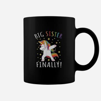 Lovely Big Sister Finally Unicorn Dabbing Coffee Mug | Crazezy DE