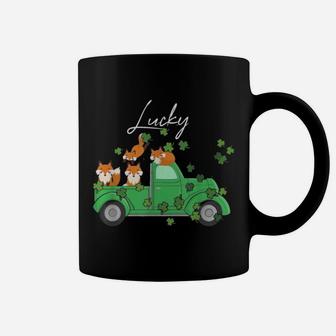 Lucky Fox Truck Happy St Patricks Day Coffee Mug - Thegiftio UK