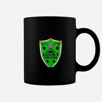Lucky Golfer Irish Shamrock Golf Coffee Mug - Monsterry
