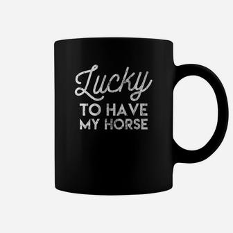 Lucky To Have My Horse St Patricks Day Coffee Mug - Thegiftio UK