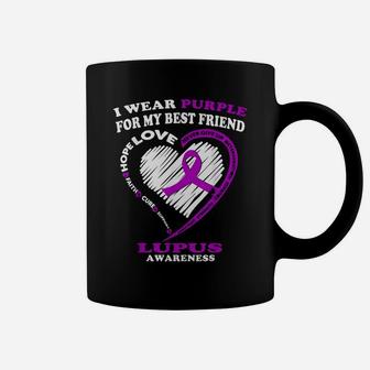 Lupus Awareness Shirt - I Wear Purple For My Best Friend Coffee Mug | Crazezy