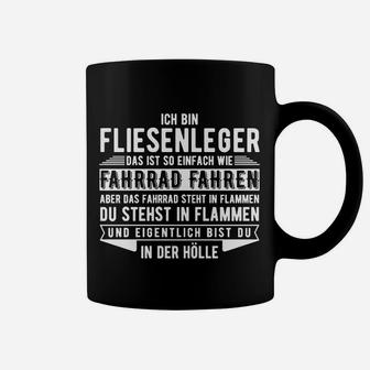 Lustiges Tassen für Fliesenleger mit Spruch, Humorvolles Handwerker-Tassen - Seseable