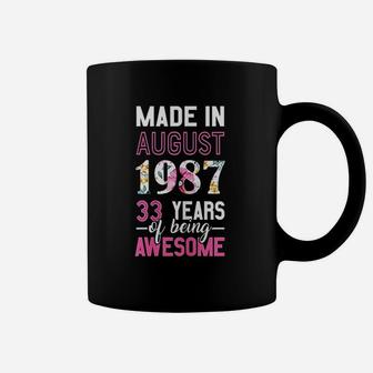 Made In August 1987 33Rd Birthday August Girl Coffee Mug | Crazezy