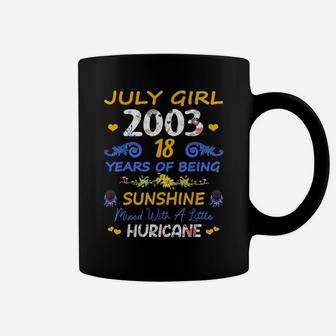 Made In July 2003 Girl 18 Years Old 18Th Birthday Sunshine Coffee Mug | Crazezy