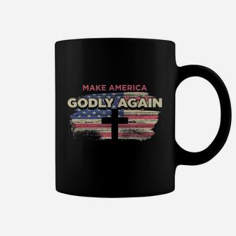 Make America Godly Again Retro Flag Coffee Mug - Thegiftio UK