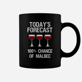 Malbec Gift Funny Wine Drinking Today Forecast Coffee Mug - Thegiftio UK