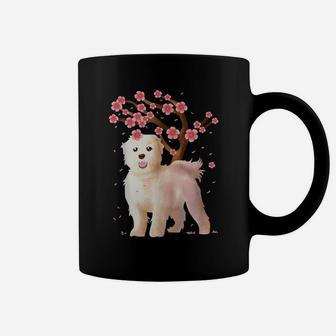 Maltese Dog Japanese Sakura Cherry Blossom Shirt Flower Gift Coffee Mug | Crazezy