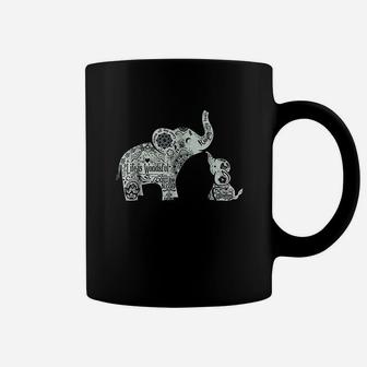 Mama And Baby Elephants Coffee Mug | Crazezy CA