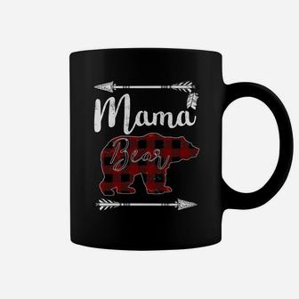Mama Bear Hoodie Mother's Day Gifts Mom Buffalo Plaid Coffee Mug | Crazezy