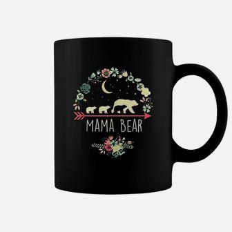 Mama Bear With 3 Floral Mother Day Coffee Mug | Crazezy