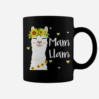Mama Llama Sunflower Cute Llamas Funny Mom Mothers Day Gift Coffee Mug | Crazezy
