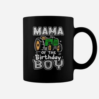 Mama Of The Birthday Boy Farmer Tractor Matching Party Coffee Mug | Crazezy