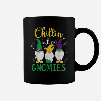 Mardi Gras Chillin With My Gnomies Cute Gnome Coffee Mug | Crazezy DE