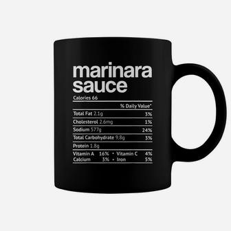 Marinara Sauce Nutrition Fact Funny Thanksgiving Christmas Coffee Mug | Crazezy