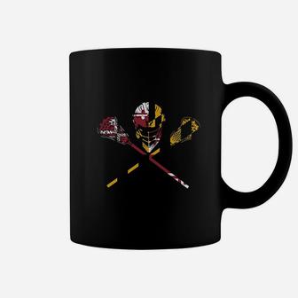 Maryland Flag Lacrosse Boys Coffee Mug | Crazezy