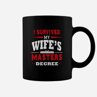 Masters Degree Funny Husband I Survived My Msw Gift Coffee Mug | Crazezy