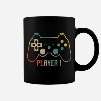 Matching Gamer Tee For Dad, Mom & Kids Player 1,2,3 Shirt Coffee Mug | Crazezy