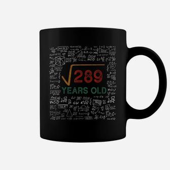 Math Square Root Of 289 Vintage 17Th Birthday 17 Years Old Coffee Mug | Crazezy UK
