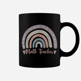 Math Teacher Rainbow Boho Funny School Math Teacher Coffee Mug | Crazezy