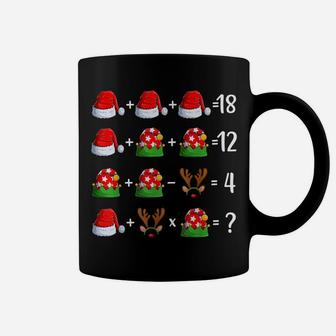 Math Teacher Santa Reindeer Christmas Order Of Operations Coffee Mug | Crazezy