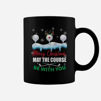 May The Course Be With You Funny Golf Lovers Christmas Gifts Sweatshirt Coffee Mug | Crazezy UK
