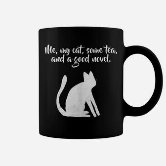Me, My Cat, Some Tea, And A Good Novel Coffee Mug | Crazezy