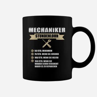 Mechaniker Humor Tassen, Stundenlohn Aufdruck – Lustiges Handwerker Tee - Seseable