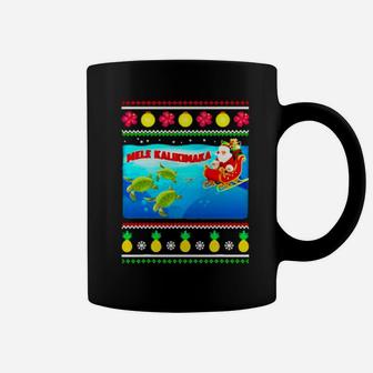 Mele Kalikimaka Turtle Sleigh Santa Claus Hawaii Xmas Coffee Mug - Monsterry UK