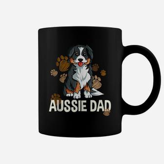 Mens Australian Shepherd Dad Dog Saying Fun Aussie Coffee Mug | Crazezy AU