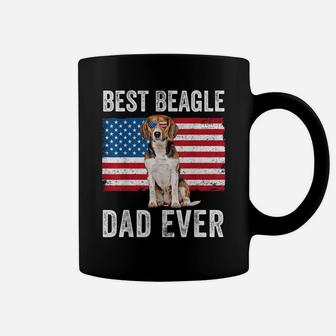 Mens Beagle Dad American Flag Dog Lover Owner Fathers Day Funny Coffee Mug | Crazezy