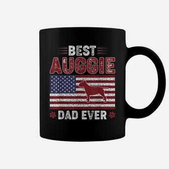 Mens Best Auggie Dad Ever American Flag Dog Dad Coffee Mug | Crazezy AU