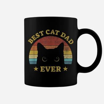 Mens Best Cat Dad Ever Vintage Retro Gift Idea For Cat Father Coffee Mug | Crazezy