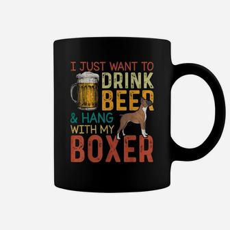 Mens Boxer Dad Funny Father's Day Dog Lover Beer Tee Coffee Mug | Crazezy