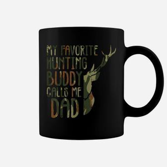 Mens Camo Favorite Hunting Buddy Calls Me Dad Deer Hunter Dad Men Coffee Mug | Crazezy CA