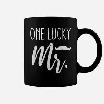 Mens Couple Gift St Patricks Day Husband T Shirt One Lucky Mr Coffee Mug | Crazezy DE