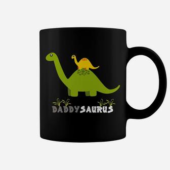 Mens Daddysaurus Shirt Funny Father Dinosaur Coffee Mug | Crazezy