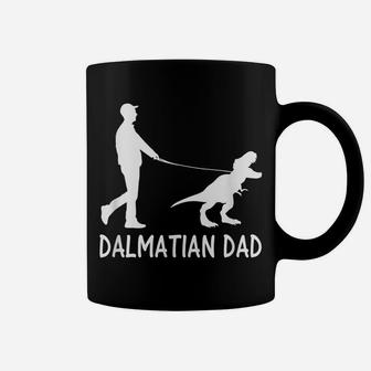 Mens Dalmatian Dad Dinosaur Dog Owners Funny Father's Day Coffee Mug | Crazezy