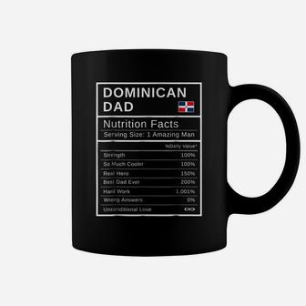 Mens Dominican Dad, Nutrition Facts Shirt Fathers Day Hero Gift Coffee Mug | Crazezy DE