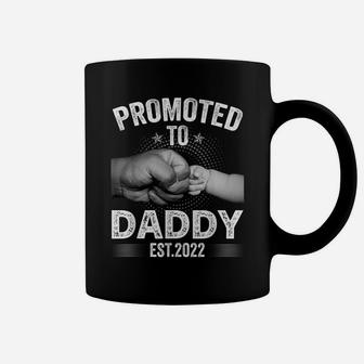 Mens Funny Promoted To Daddy Est2022 Retro New Daddy Coffee Mug | Crazezy CA