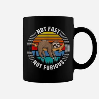 Mens Funny Sloth Birthday Gift, Not Fast Not Furious Animal Lover Coffee Mug | Crazezy