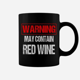 Mens Funny Warning May Contain Wine For Wine Lovers Coffee Mug - Thegiftio UK