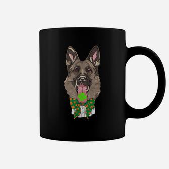 Mens German Shepherd Irish Clover Shirt St Patrick Day Dog Gift Coffee Mug | Crazezy