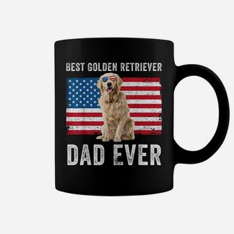 Mens Golden Retriever Dad American Flag Dog Lover Owner Christmas Coffee Mug | Crazezy